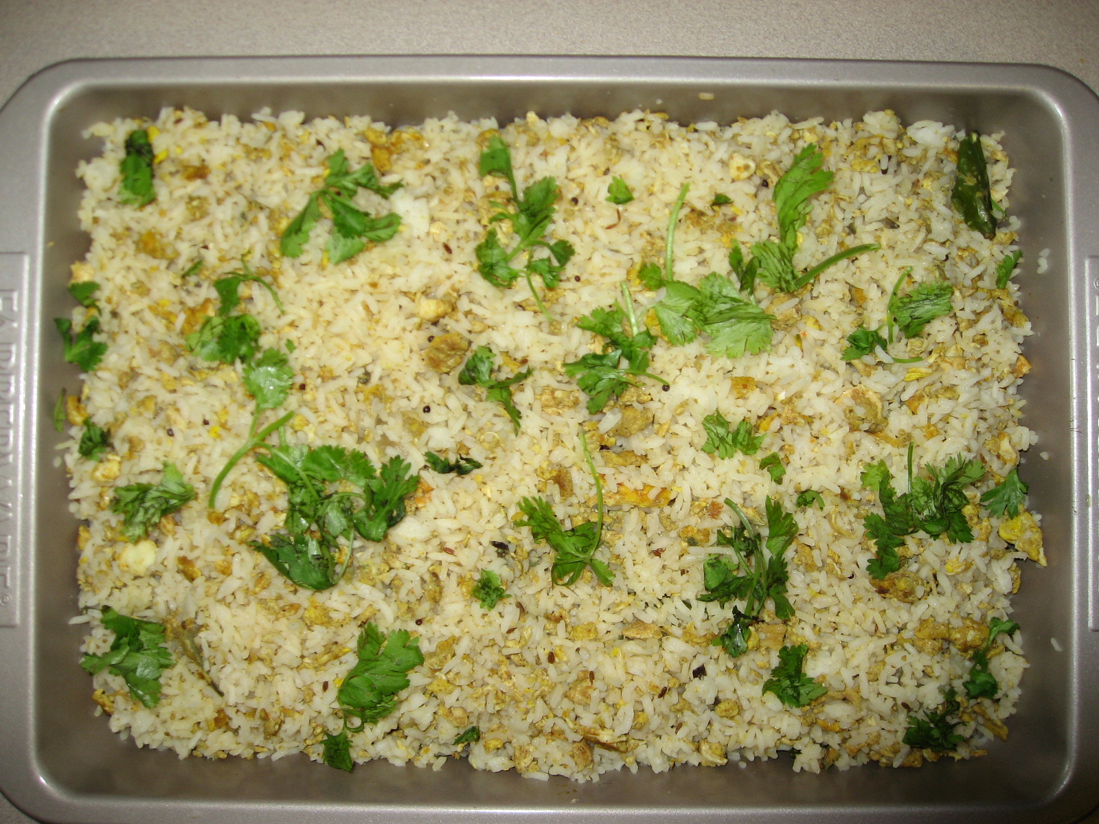 Fried rice using dry rice